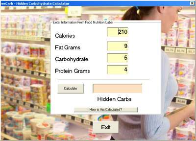 EeCarb - Hidden Low Carb Calculator Screenshot